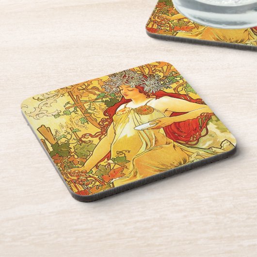 Dessous de verre d'automne d'Alphonse Mucha (Côté gauche)
