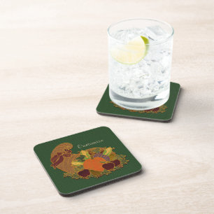 Dessous de verre d'automne de Cornucopia vertes