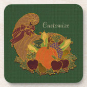 Dessous de verre d'automne de Cornucopia vertes (Devant)