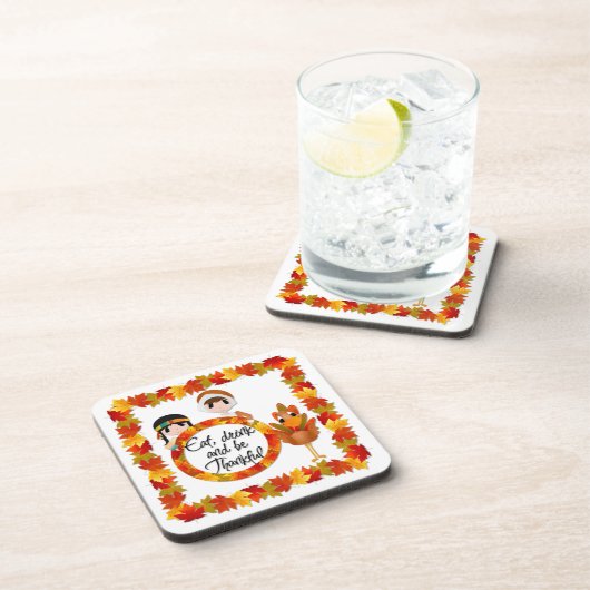 Dessous de verre d'automne de thanksgiving (Côté Droit)