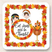 Dessous de verre d'automne de thanksgiving (Devant)