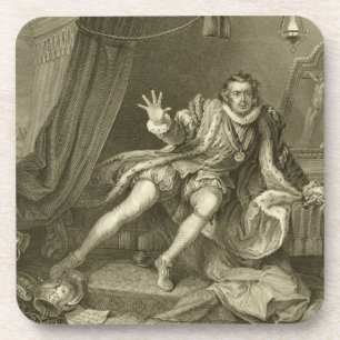 Dessous-de-verre David Garrick (1717-79) comme Richard III, Loi V