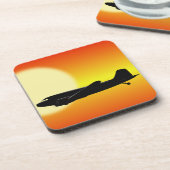 Dessous-de-verre DC-3 passant le soleil. (Côté gauche)