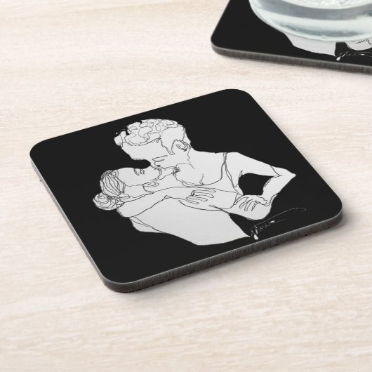 dessous de verre de baiser (Côté gauche)