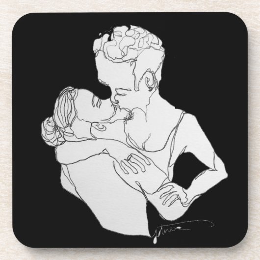 dessous de verre de baiser (Devant)