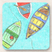 Dessous de verre de bateaux d'été au repos (Devant)