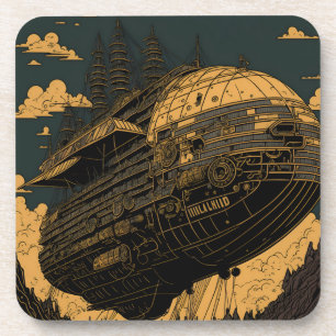 Dessous de verre de bateaux Steampunk - Vintage El