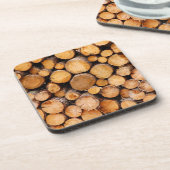 Dessous de verre de bois de chauffage haché (Côté gauche)