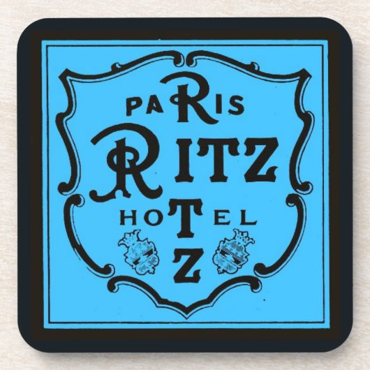 Dessous de verre de boisson bleu noir d'hôtel Pari (Devant)