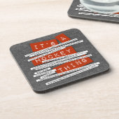 Dessous de verre de boisson de l'argot de hockey (Côté gauche)