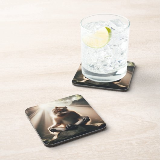 Dessous de verre de boisson de moine singe (Côté Droit)