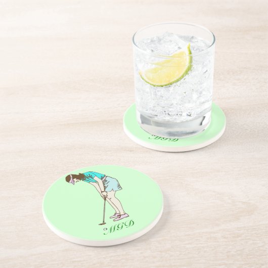 Dessous de verre de boisson de monogramme de (Côté)