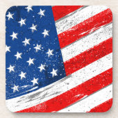 Dessous de verre de boisson du drapeau patriotique (Devant)