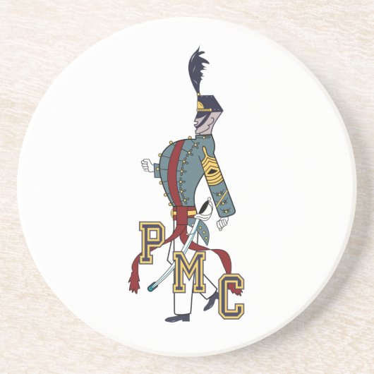 * Dessous de verre de boisson en grès avec logo de (Devant)