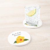 Dessous de verre de boisson en grès personnalisé (Côté)