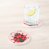 Dessous de verre de boisson en grès rouge tendre (Côté)