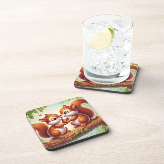 Dessous de verre de boisson Enchanted Squirrel Cou (Côté Droit)