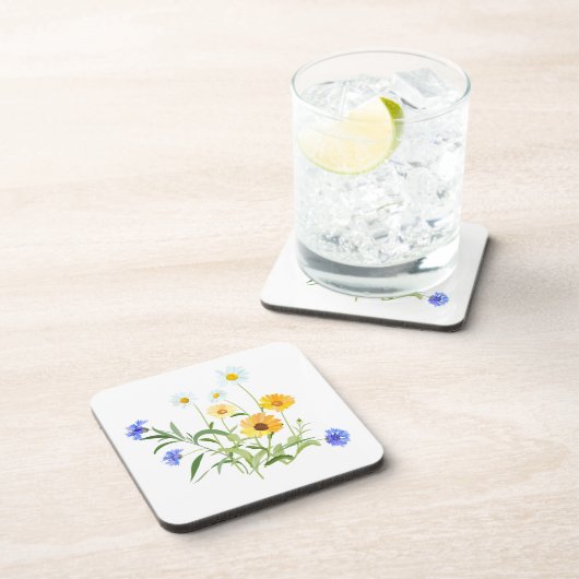 Dessous de verre de boisson fleur sauvage (Côté Droit)