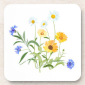 Dessous de verre de boisson fleur sauvage (Devant)