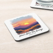 Dessous de verre de boisson Mountain Sunset (Côté gauche)