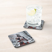 dessous de verre de boisson Samouraï japonais (Côté Droit)