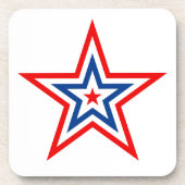Dessous de verre de boisson Star Patriotique (Devant)