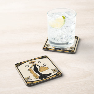 Dessous de verre de boissons d'art déco