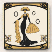 Dessous de verre de boissons d'art déco (Devant)