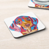 Dessous de verre de boissons de teckel (Côté gauche)