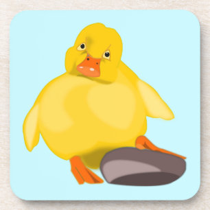 Dessous de verre de canard jaune mignon - votre co