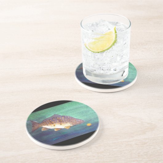 Dessous de verre de carpe miroir (Côté)