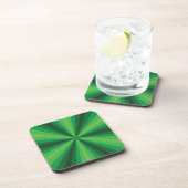 Dessous de verre de Carré vert illusion optique (Côté Droit)