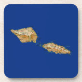 Dessous de verre de carte Samoa (Devant)