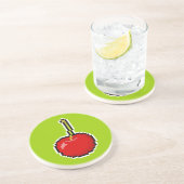 Dessous de verre de cerise d'art de pixel (Côté)