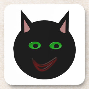 Dessous de verre de chat noir d'Halloween