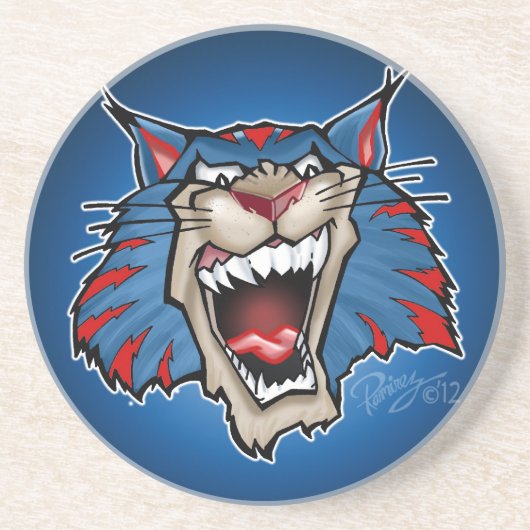 Dessous de verre de chat sauvage (Devant)