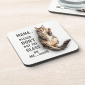 Dessous de verre de chats amusants - Dessous de ve (Côté gauche)