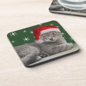 Dessous de verre de chats de Noël (Côté gauche)
