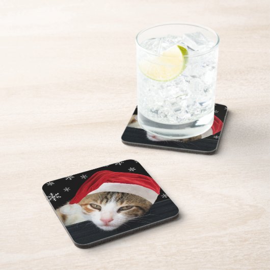 Dessous de verre de chats de Noël (Côté Droit)
