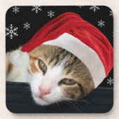Dessous de verre de chats de Noël (Devant)