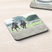 Dessous de verre de chevaux de course (Côté gauche)