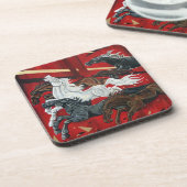 Dessous de verre de chevaux série de 6 (Côté gauche)