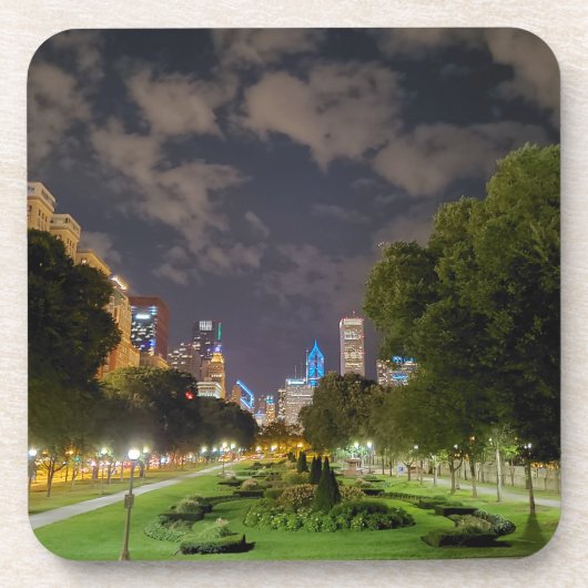 Dessous de verre de Chicago Night Sky (Devant)