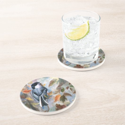 Dessous de verre de Chickadee en automne (Côté)