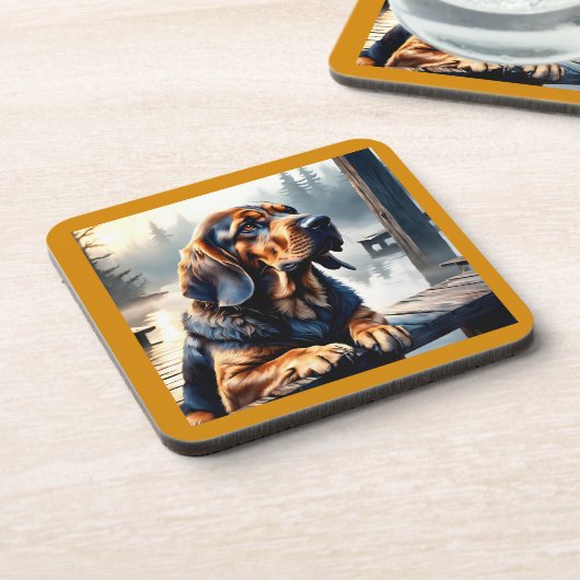 Dessous de verre de chien de Bloodhound (Côté gauche)