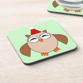 Dessous de verre de chouette de Noël (Côté gauche)