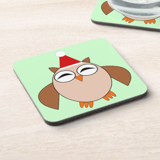 Dessous de verre de chouette de Noël (Côté gauche)