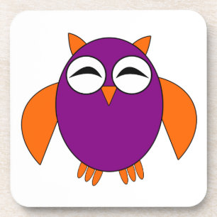 Dessous de verre de chouette d'Halloween