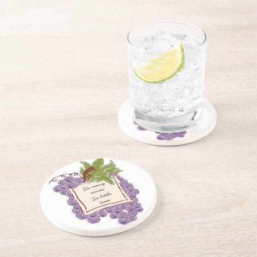 Dessous de verre de citation de vin (Côté)