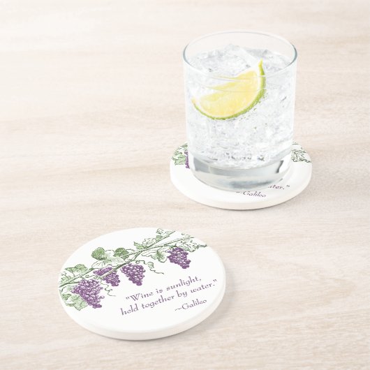 Dessous de verre de citation de vin (Côté)